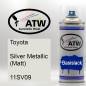 Preview: Toyota, Silver Metallic (Matt), 11SV09: 400ml Sprühdose, von ATW Autoteile West.